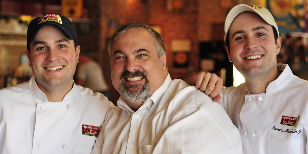 Damian Mandola and Family at Mandola's Market in Austin